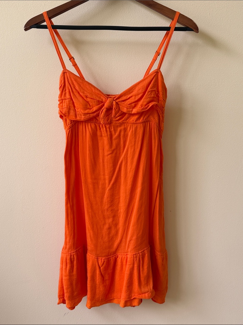 Like-new Bright Orange Spaghetti Strap Sundress